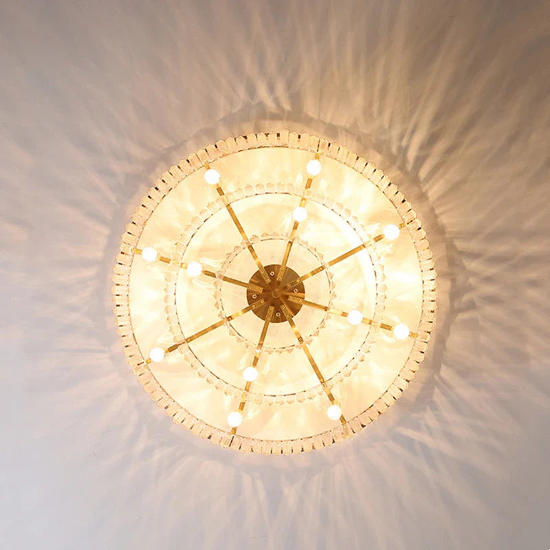 Afralia™ Modern Crystal Chandelier Ceiling Lamp Dual Purpose for Bedroom Living Room E14 LED