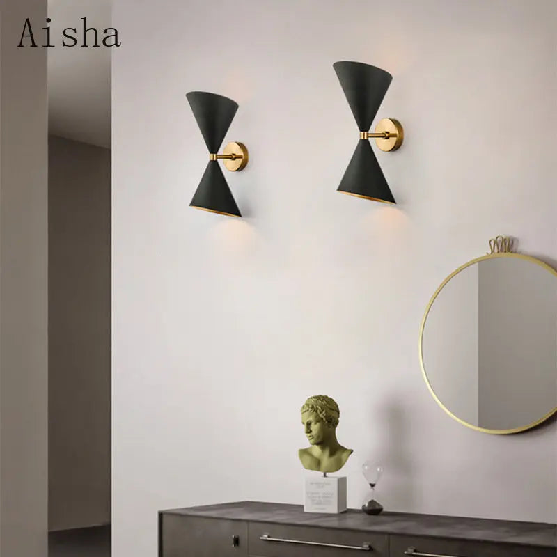 Afralia™ Black LED Wall Lamp for Modern Home Lighting