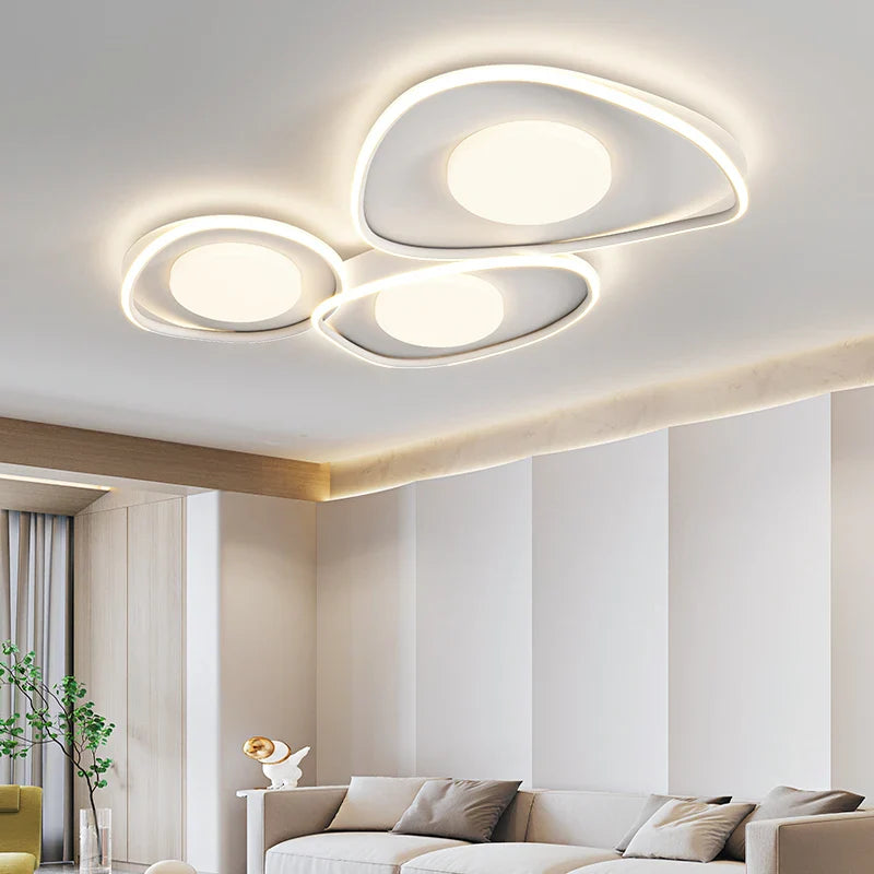 Afralia™ LED Ceiling Lights White Black Infinite Dimming Home Lighting Fixtures