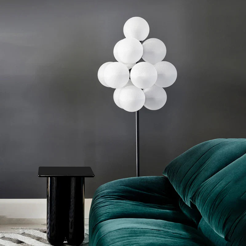 Afralia™ BubbleGlass LED Floor Lamp for Nordic Minimalist Living Room & Bedroom Home Decor