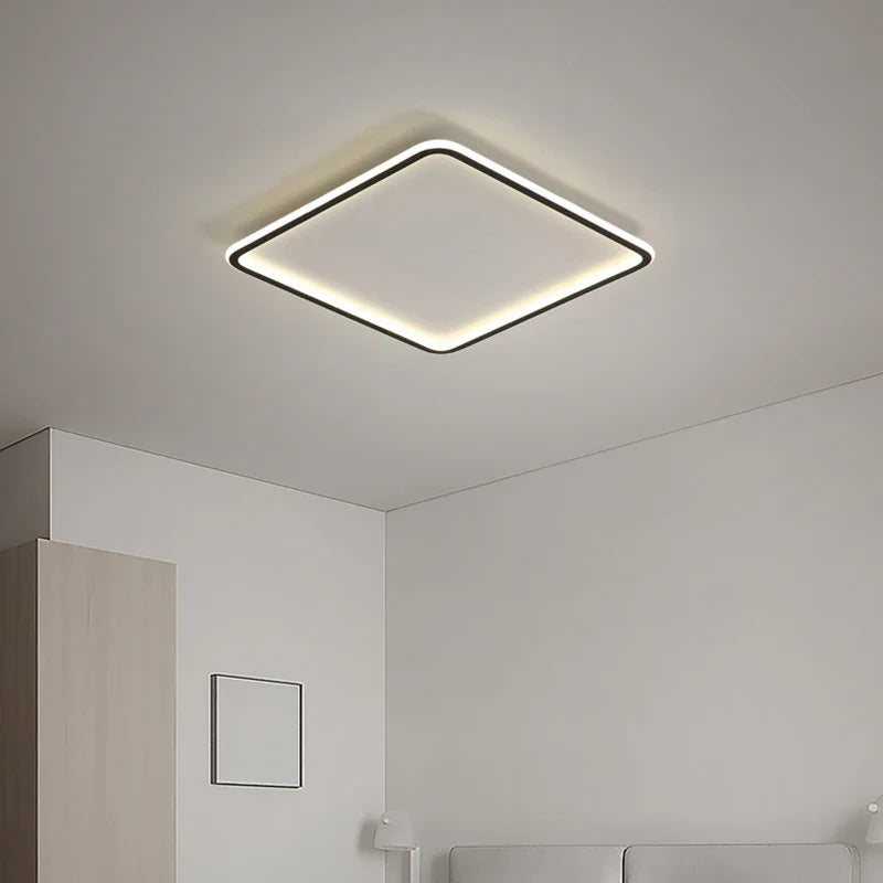 Afralia™ Square Panel LED Ceiling Light for Modern Living Room, Bedroom, and Balcony