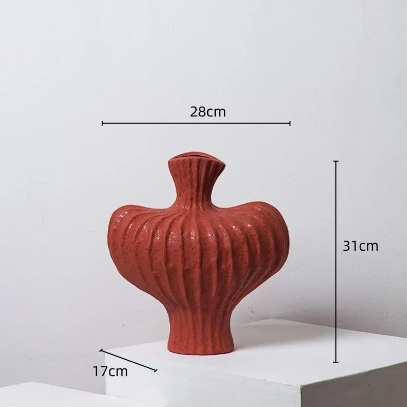 Afralia™ Fringe Heterophore Vase - Handcrafted Porcelain Floral Arrangement Ornament