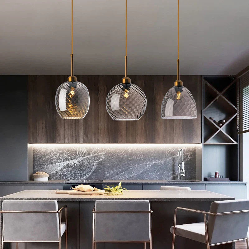 Afralia™ Glass Chandelier Pendant Lights for Bedside, Kitchen, Restaurant, Bar, Home Lighting