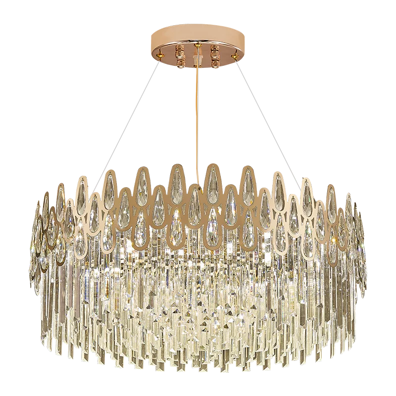 Afralia™ Water Drop Crystal Chandelier for Living Room, Dining Room, and Bedroom