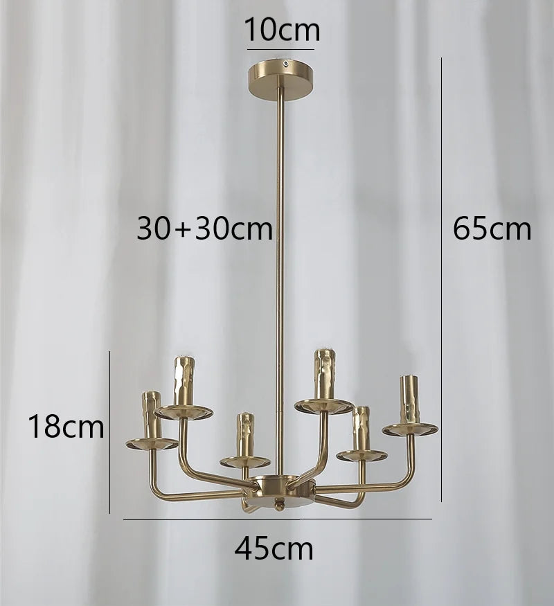 Afralia™ Iron Art Chandelier Lights for Dining Living Room Kitchen - E14 Candle Fixtures