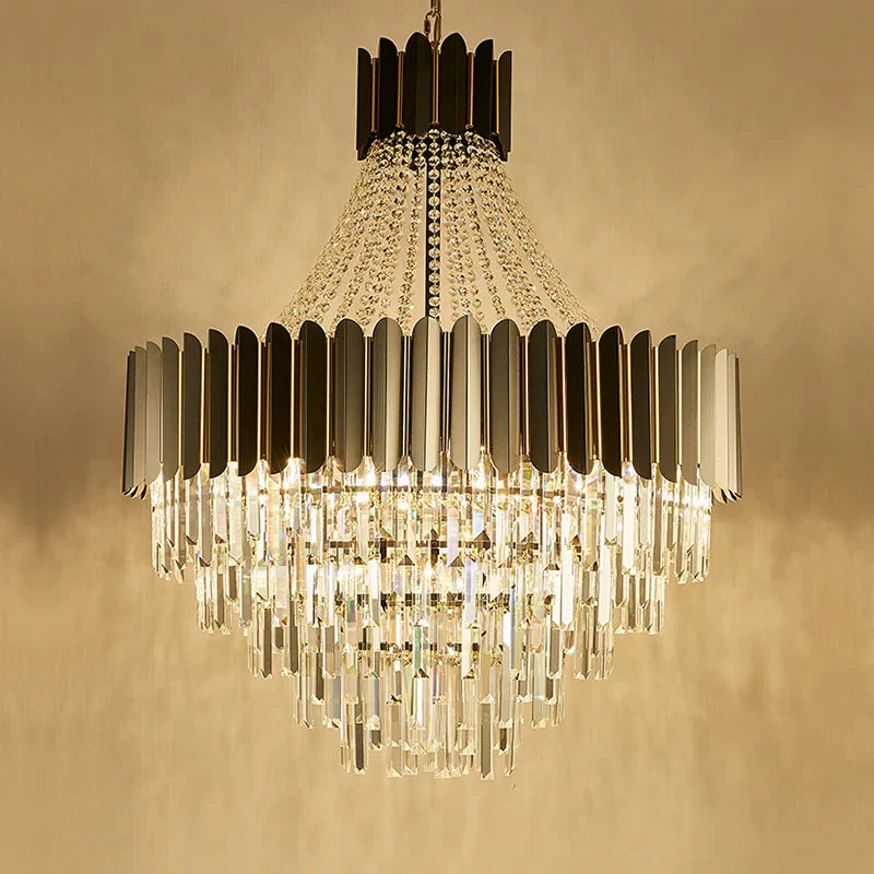 Afralia™ Crystal Chandelier for Duplex Living: Modern Elegance for Hotel, Villa, and Home.