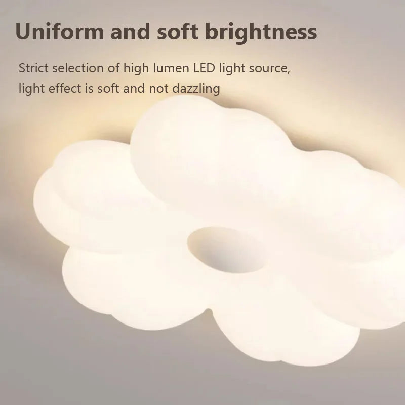 Afralia™ Cloud LED Ceiling Light in Minimalist White Iron Design for Home Decor