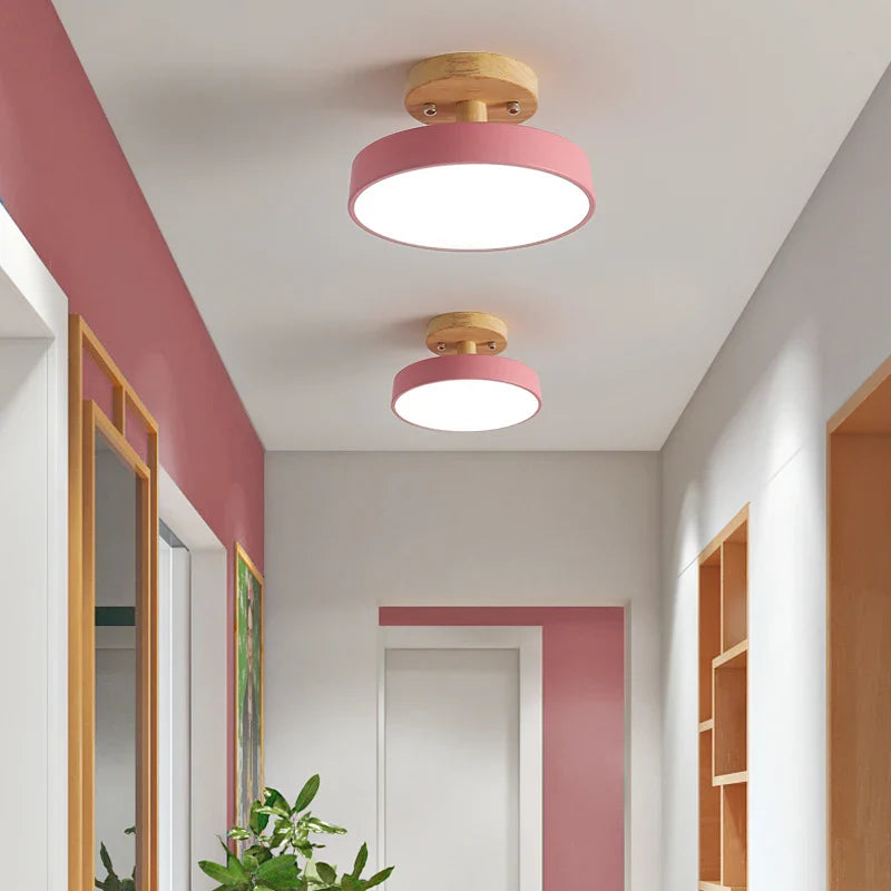 Afralia™ Acrylic Wood LED Ceiling Light – Nordic Indoor Lighting Fixture