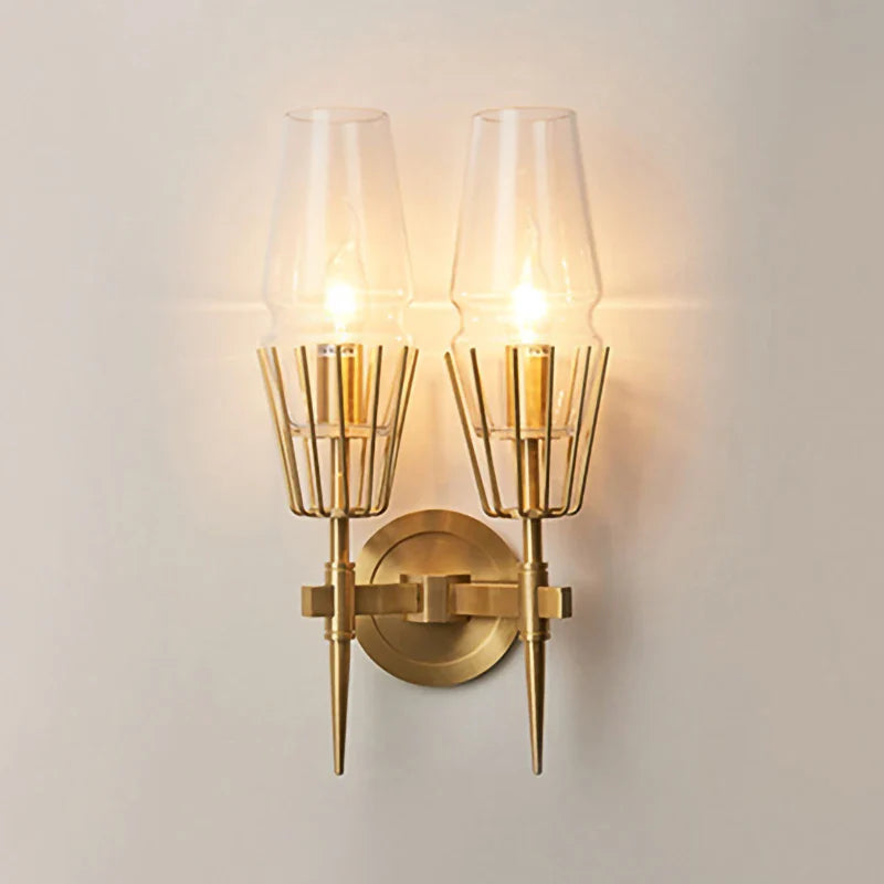 Afralia™ Luxury Glass Wall Lamp | Nordic Postmodern Indoor Wall Sconce for Living Room