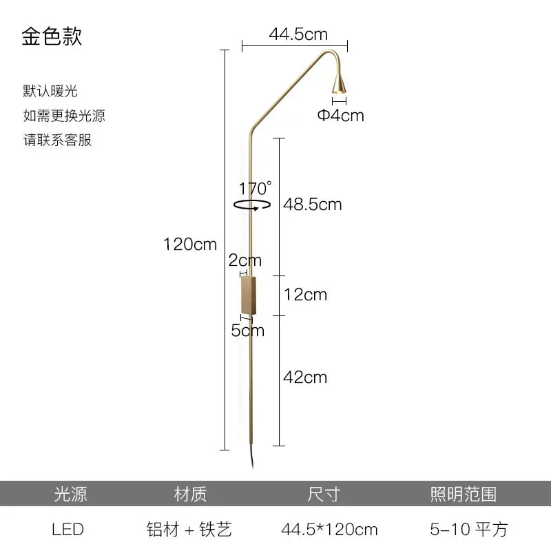 Afralia™ Modern Trizo Swing Arm Wall Lamp LED Indoor Lighting for Living Room Bedroom