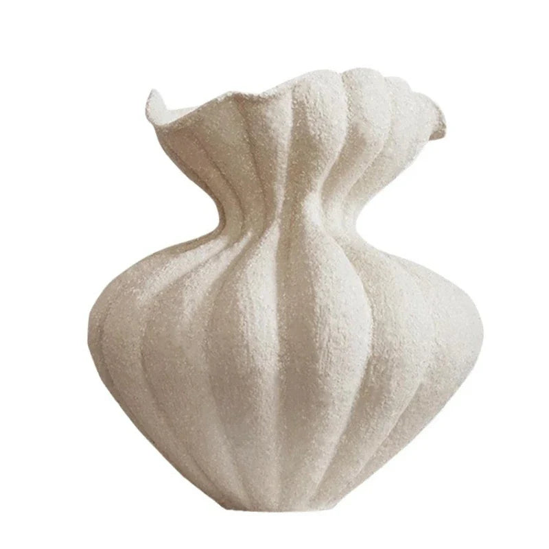 Afralia™ Lace Ceramic Vase for Home Decor Bouquets and Arrangements
