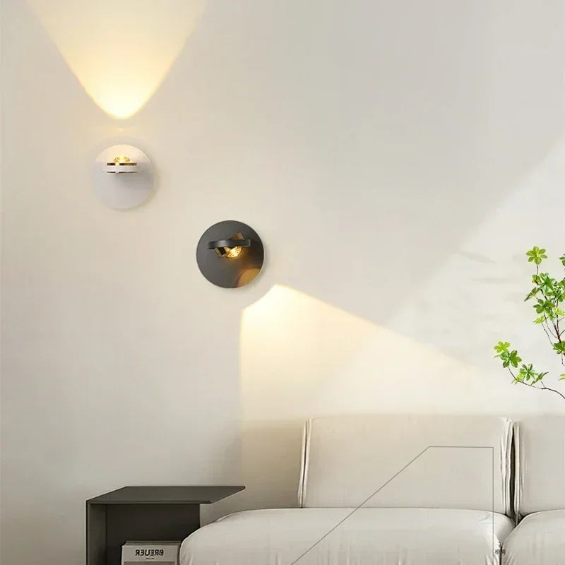 Afralia™ LED Rotatable Wall Lamp for Bedroom Living Room - Modern Indoor Wall Sconces