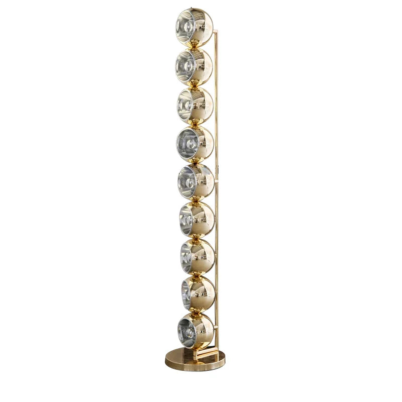 Afralia™ Metal Floor Lamp Silver Gold Minimalist Creative Standard Light