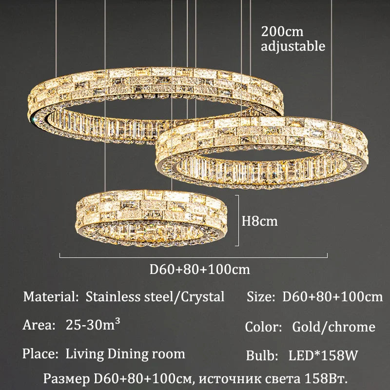 Afralia™ Crystal Pendant Chandelier - Postmodern Nordic Luxury Lighting Fixtures