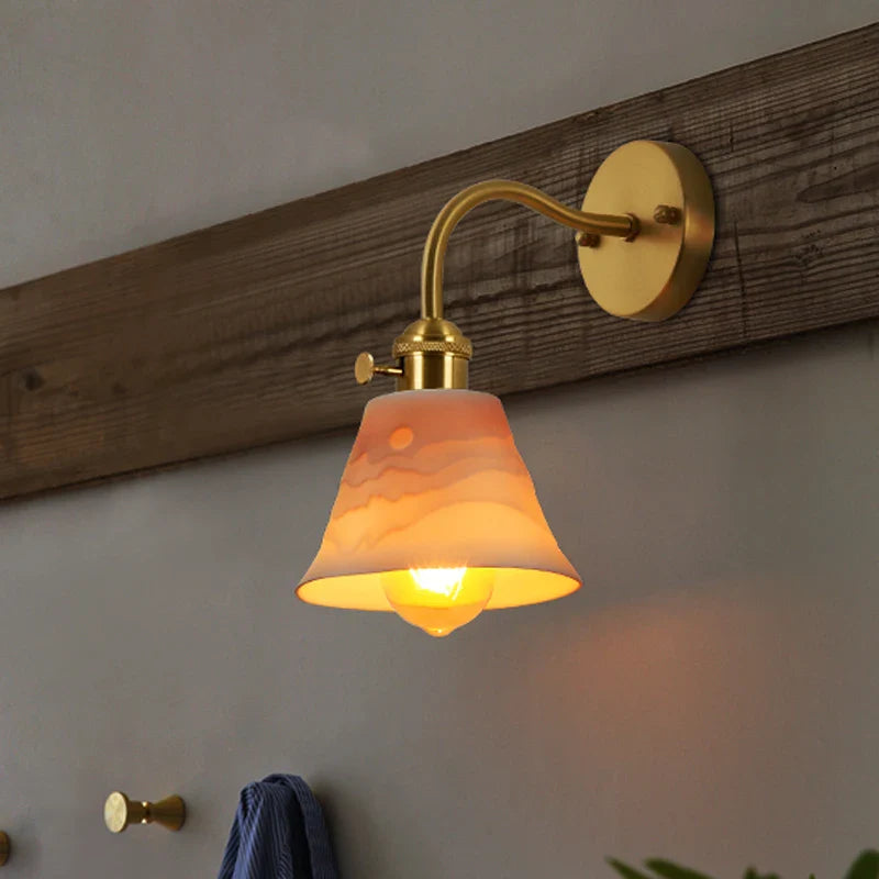 Afralia™ Ceramic LED Wall Sconce - Vintage White, Nordic Minimalism