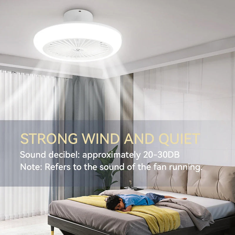 Afralia™ Ceiling Fan Light with Remote Control, Silent Operation for Bedroom, Living Room