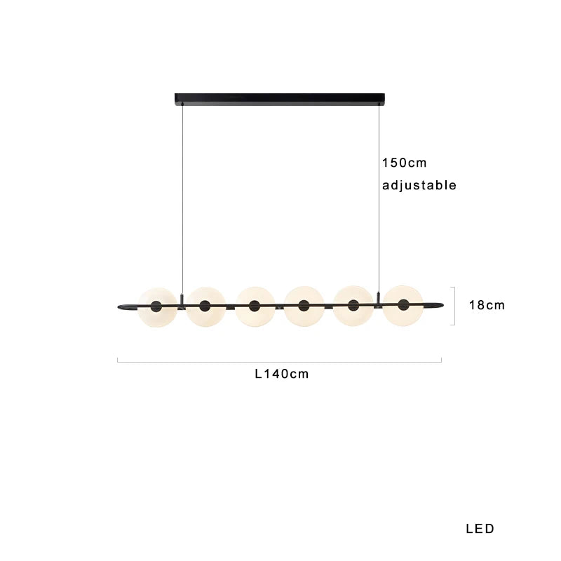 Afralia™ Modern Glass Pendant Light | LED Decoration for Living Room | Round Black White Design