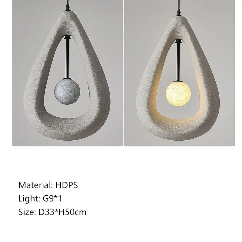 Afralia™ Nordic Wabi Sabi Pendant Lights for Stylish Dining Room and Bedroom Decor