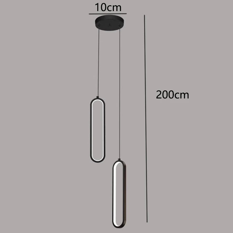 Afralia™ LED Staircase Chandeliers | Modern Pendant Light for Living Room