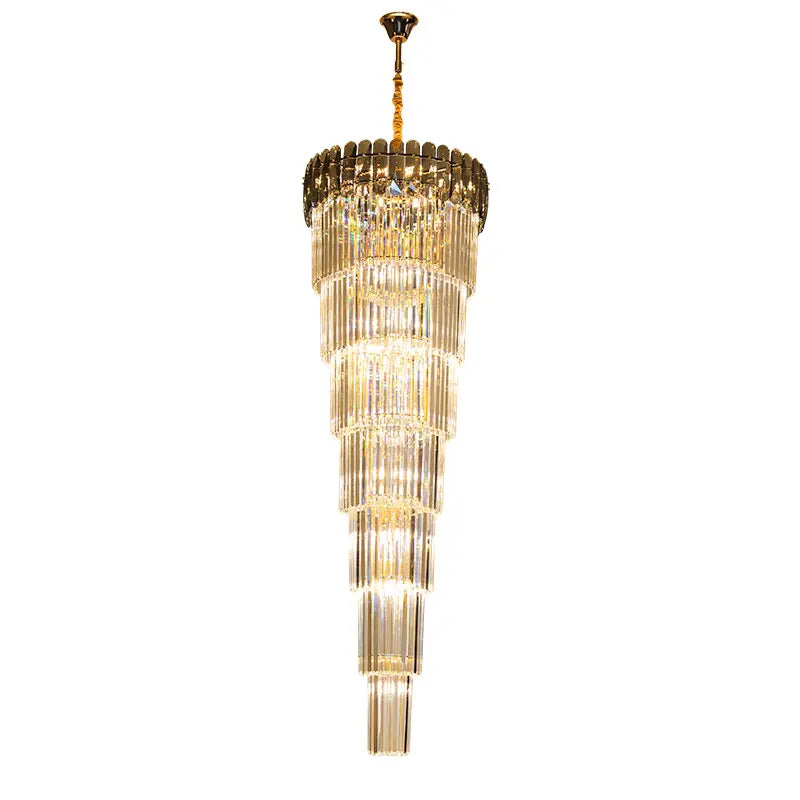 Afralia™ Nordic Duplex Floor Lamp Luxury Villa Pendant Hall Hotel Lobby LED Spiral Staircase