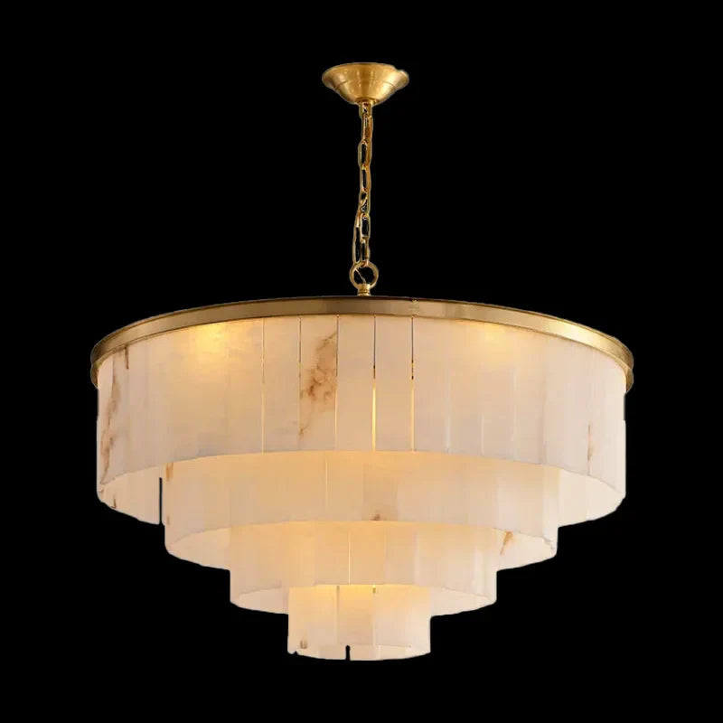 Afralia™ Spanish Marble Chandelier for Hotel Restaurant Lobby Custom Decoration Light