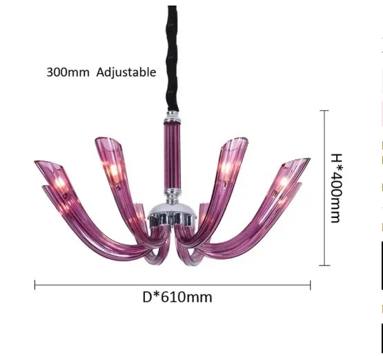 Afralia™ Luxury LED Glass Chandelier for Living Room - Designer Home Decor