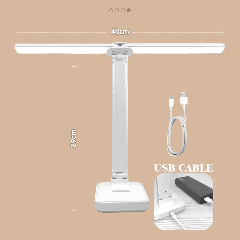 Afralia™ LED Desk Lamp: Rechargeable, Dimmable, Touch Control, Foldable, Eye Protection