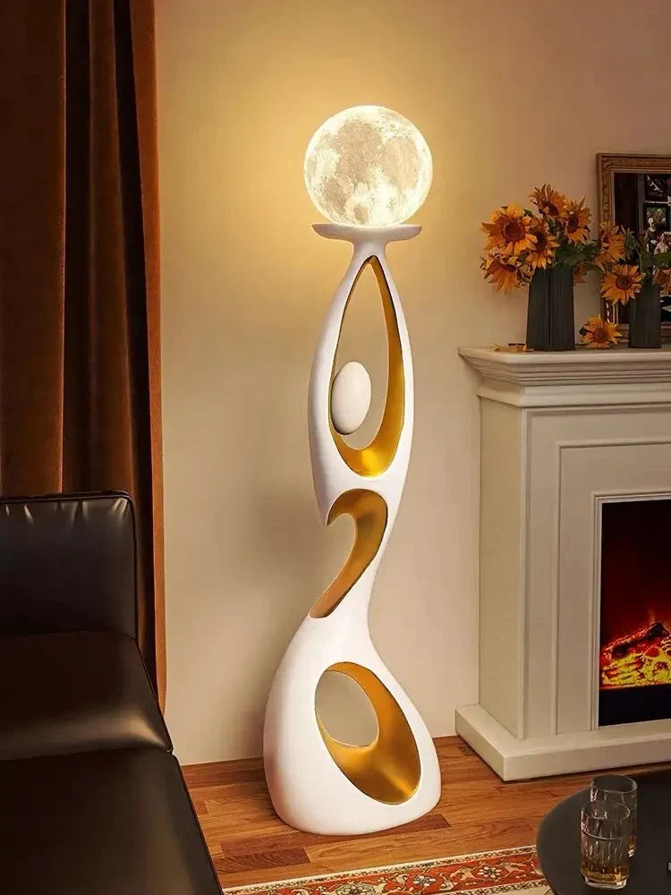 Afralia™ Luxury LED Floor Lamp for Living Room TV Cabinet Decor