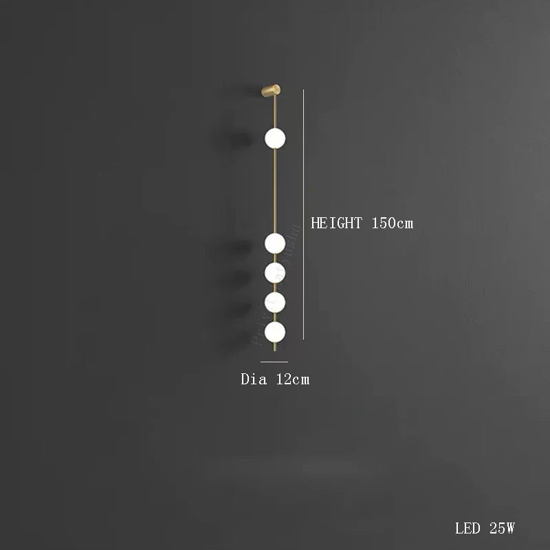 Afralia™ Modern Magic Bean Brass White Ball LED Ceiling Chandelier