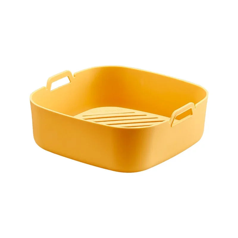 Afralia™ Air Fryer Oven Baking Tray Chicken Basket Mat Silicone Pot Grill Pan