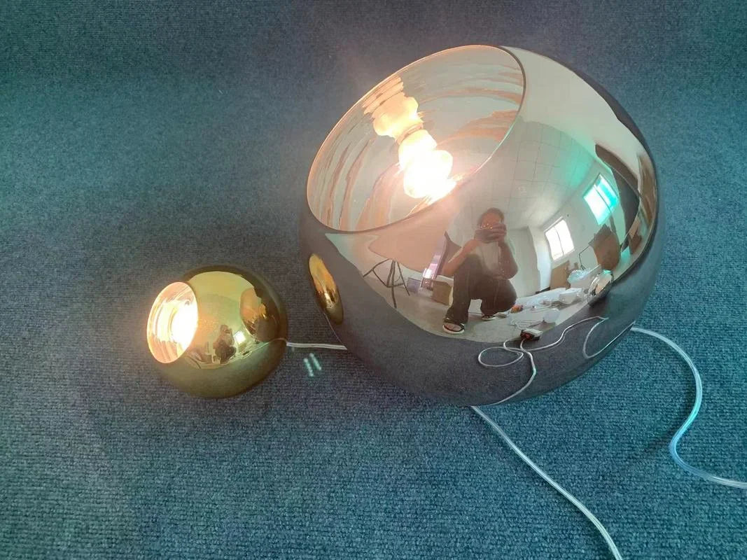 Afralia™ Copper Glass Ball Pendant Light Globe Kitchen Hanging Lamp Industrial Decor