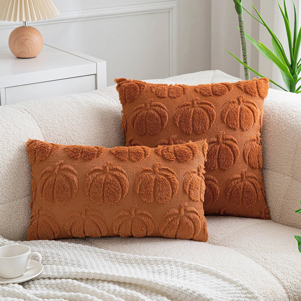 Afralia™ Halloween Plush Cushion Cover for Festive Living Room Decor