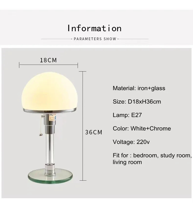 Afralia™ Nordic Glass Lampshade Desk Lamp for Bedroom Living Room Decor