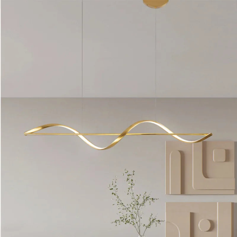 Afralia™ Modern LED Chandelier 120cm for Living Dining Kitchen Ceiling Light Fixture