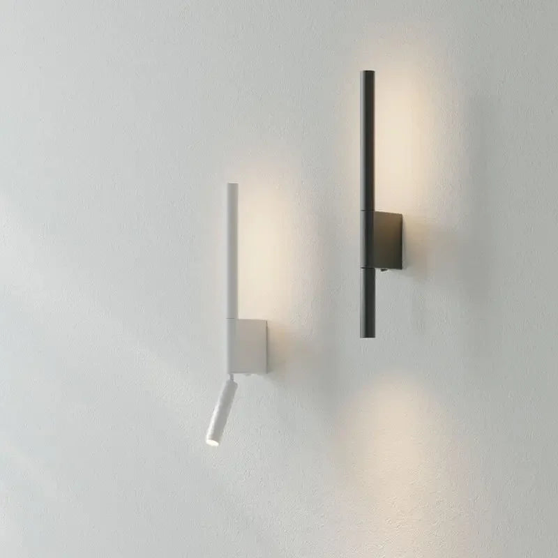 Afralia™ Rotatable LED Wall Mount Bedside Reading Lamp - Modern Minimalist Sconce Light