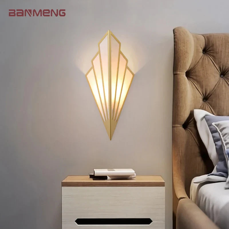 Afralia™ Triangle LED Wall Lamp for Bedroom Living Room Study, Nordic Modern Design