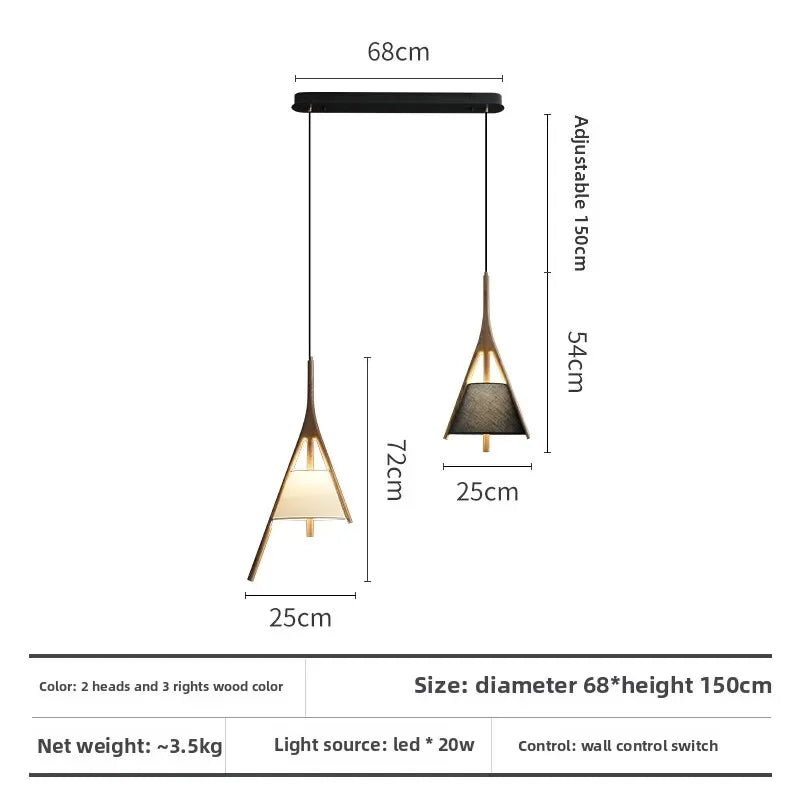 Afralia™ Wooden Chinese Chandelier for Tea Room, Study, and Restaurant Decor Lighting