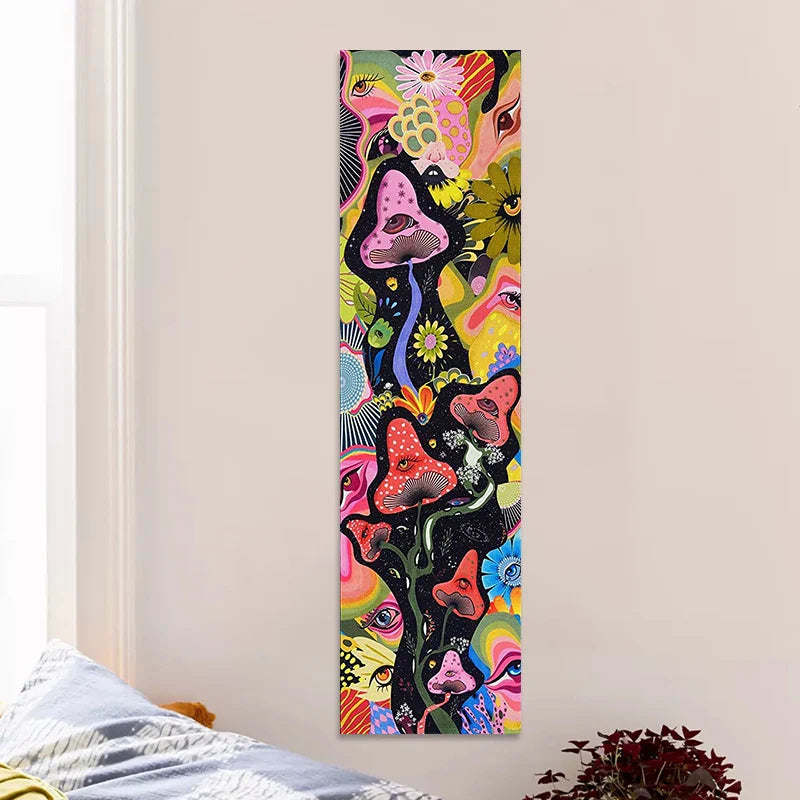 Afralia™ Psychedelic Mushroom Tapestry Wall Hanging - Colorful Flower Tapestries