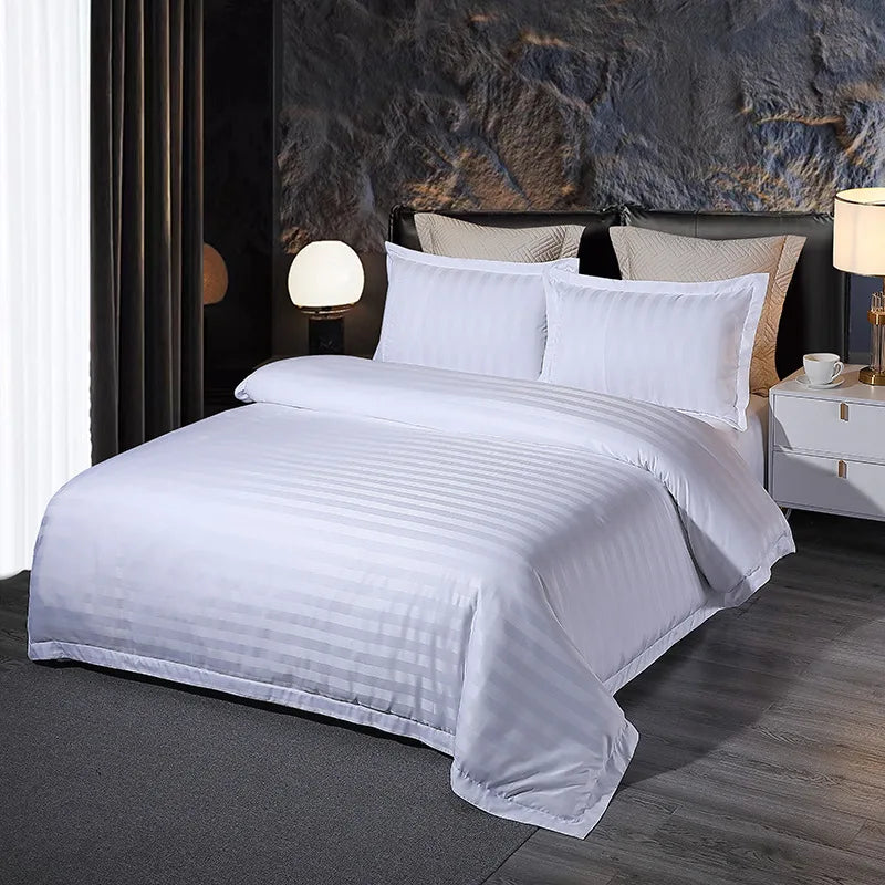 Afralia™ Cozy Solid Color Bedding Set for Hotels and Homes.