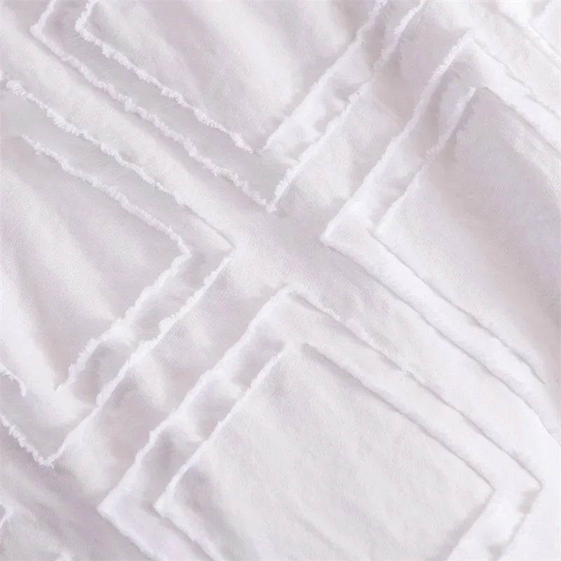 Afralia™ Geometric Cut Flowers Bedding Set: Queen King Size Duvet Cover Pillowcases