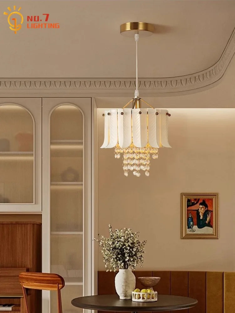Afralia™ Crystal Pendant Lights LED E14 Modern Ceramic Luxury Atmosphere Amplify Your Space