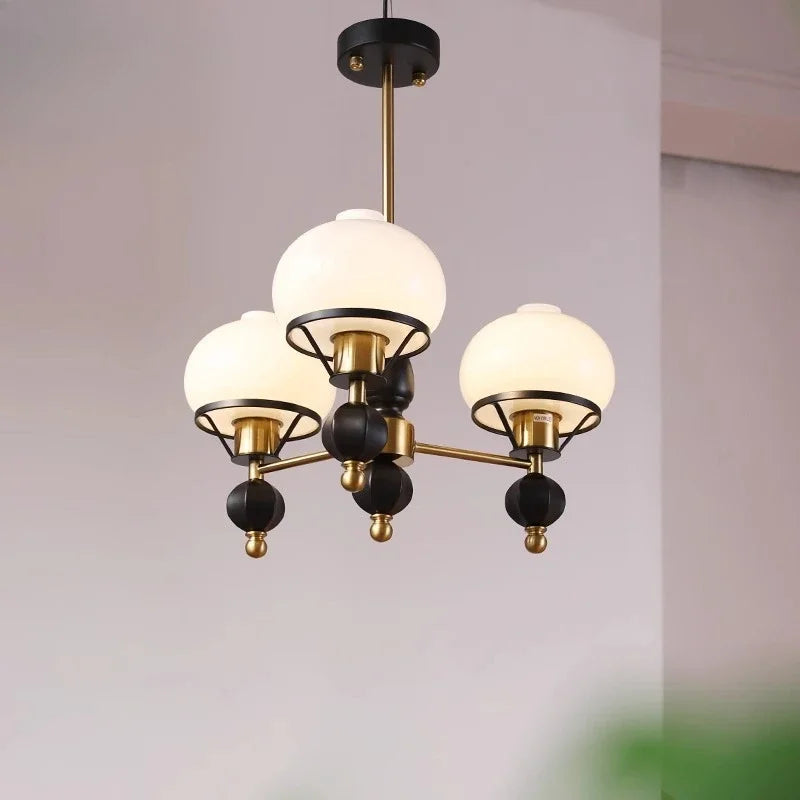 Afralia™ French Bauhaus Medieval Ceiling Chandelier for Bedroom and Study Room