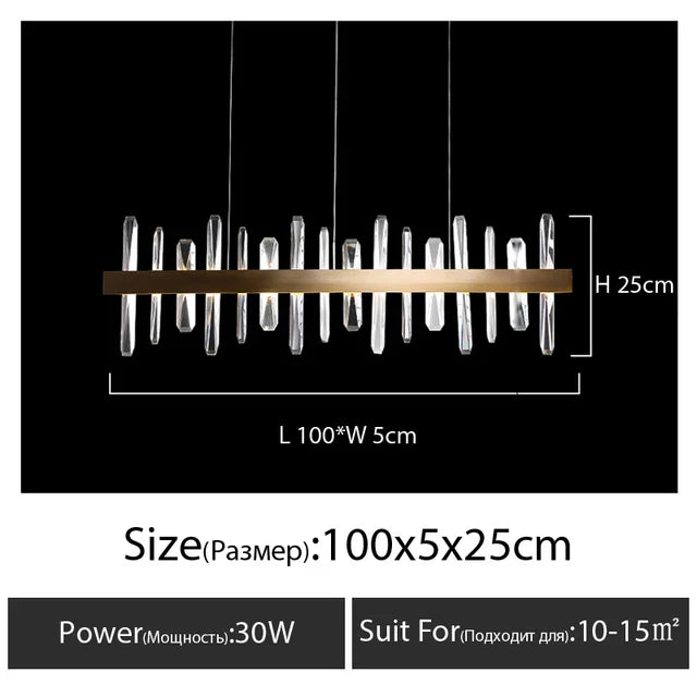 Afralia™ K9 Luxury Pendant Chandelier: Elegant Indoor LED Lighting for Kitchen, Living Room & Bedroom.