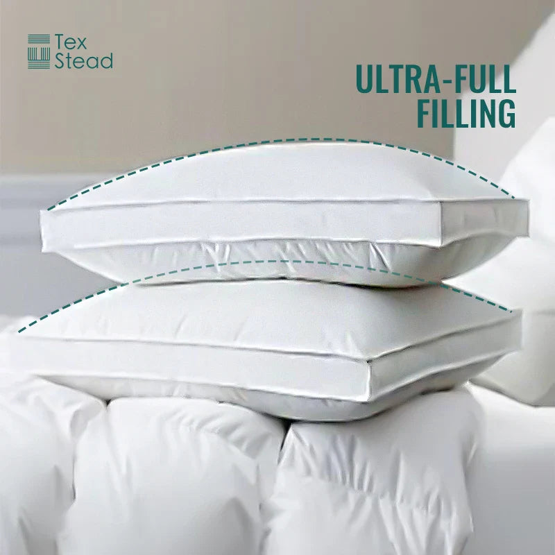 Luxury Goose Down Pillow by Afralia™ - Neck Support for Restful Sleep