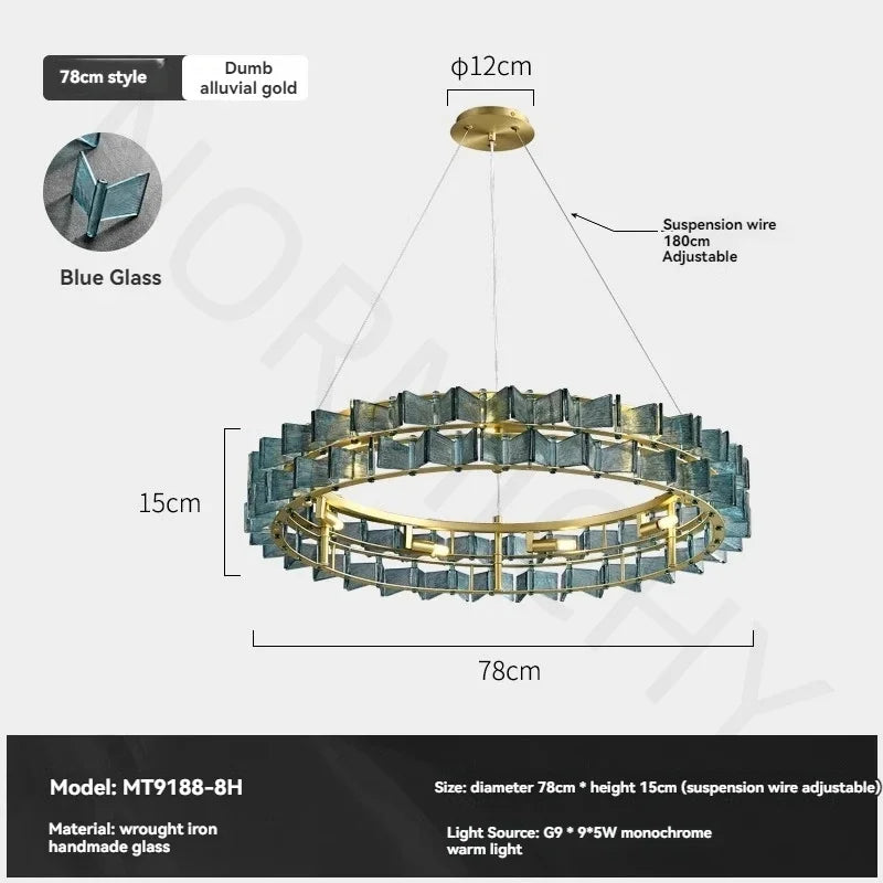 Afralia™ Glass Ceiling Chandelier: Elegant Italian Design for Dining, Living Room, Hotel, Bedroom.