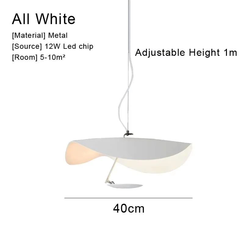 Afralia™ Lederam Manta Pendant - Industrial Retro Style White/Black Ceiling Lamp