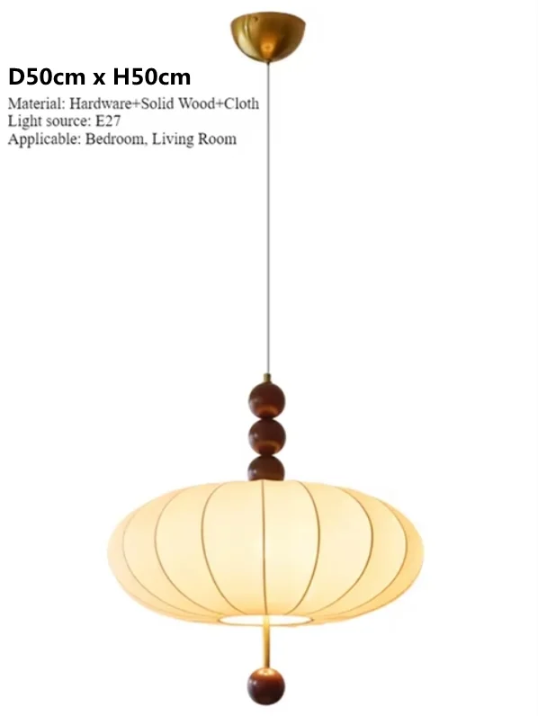 Afralia™ Retro Silk Pendant Light for Home Decor and Dining Room Lighting