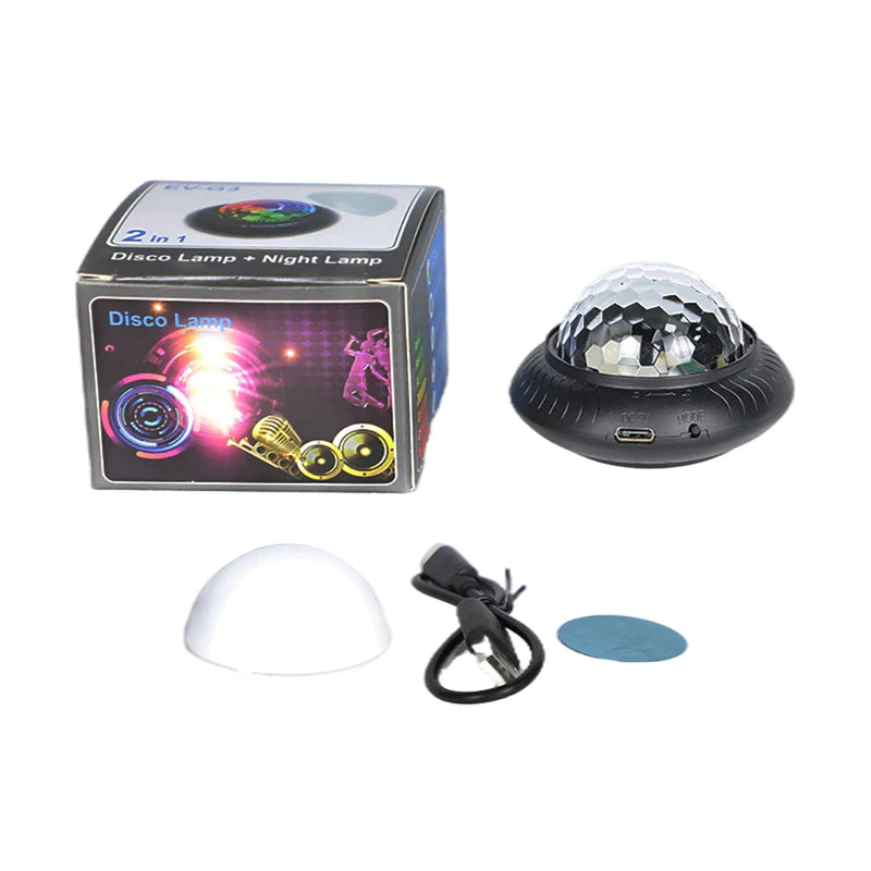 Afralia™ RGB Mini Disco Ball Night Light - Sound Activated Party DJ Show Lamp