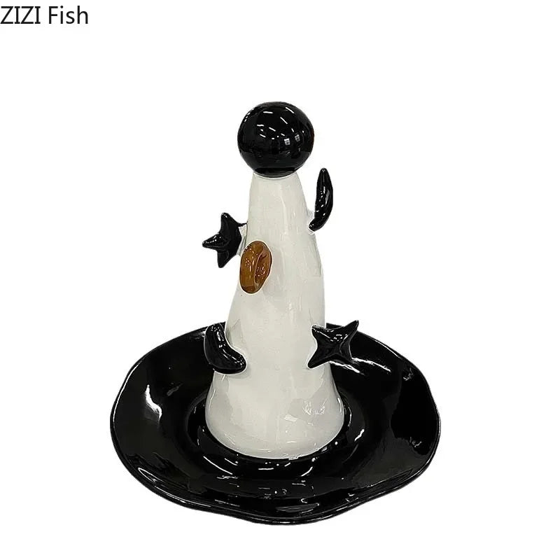 "Afralia™ Magician Hat Jewelry Display Stand Decorative Shelves Earrings Necklace Holder"