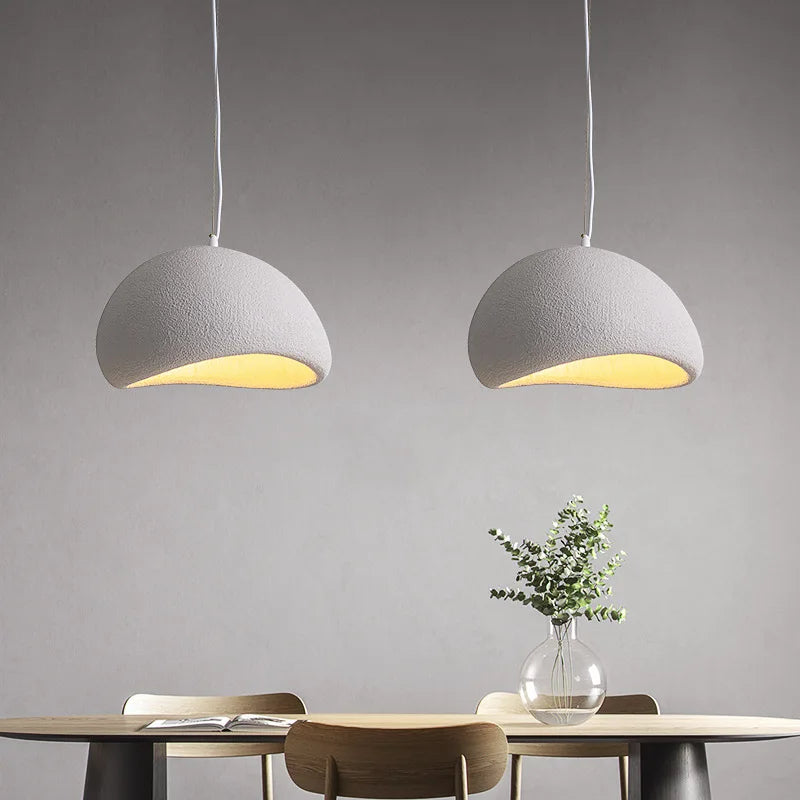 Afralia™ Nordic Wabi Sabi E27 LED Pendant Light: Minimalist Loft Bar Restaurant Lamp